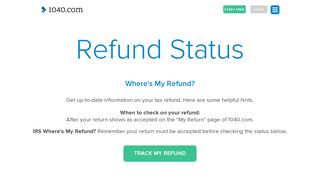 
                            2. Check Your Refund Status • 1040.com