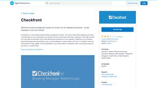 
                            5. Checkfront | Xero App Marketplace AU