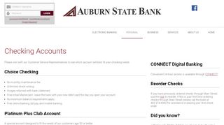 
                            6. Checking Accounts | Auburn State Bank