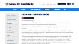 
                            4. Checking Assignments/Grades - Oakwood City School District