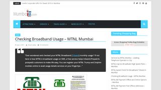 
                            8. Checking Broadband Usage - MTNL Mumbai