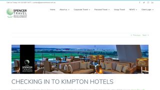 
                            3. CHECKING IN TO KIMPTON HOTELS - Spencer Travel