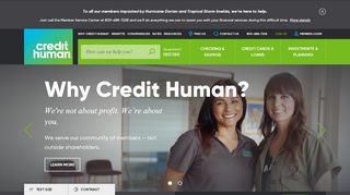 
                            1. Checking, Savings and Loans | Credit Human