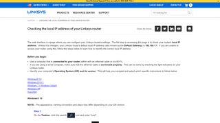 
                            4. Checking the local IP address of your Linksys router
