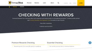 
                            3. Checking - Vantage West Credit Union