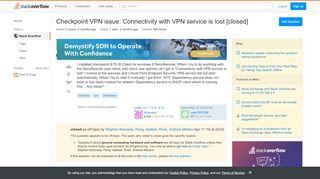 
                            9. Checkpoint VPN issue: Connectivity with VPN service is lost