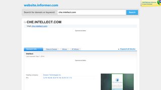 
                            9. che.intellect.com at Website Informer. Intellect. Visit Che Intellect.