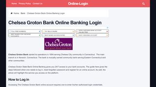 
                            1. Chelsea Groton Bank Online Banking Login | Sign In Page