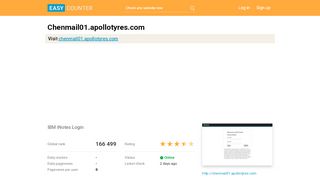 
                            5. Chenmail01.apollotyres.com: IBM iNotes Login - Easy Counter