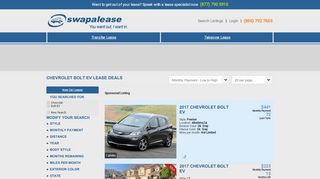 
                            8. Chevrolet Bolt-EV Lease Deals | Swapalease.com