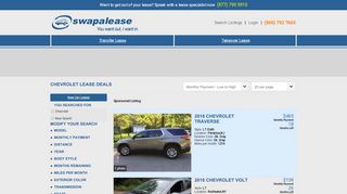 
                            3. Chevrolet Lease Deals and Specials – Swapalease.com