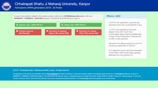
                            1. Chhatrapati Shahu Ji Maharaj University, Kanpur