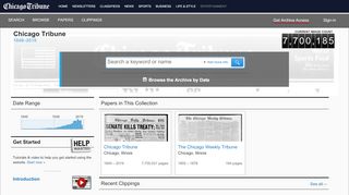 
                            9. Chicago Tribune - Historical Newspapers