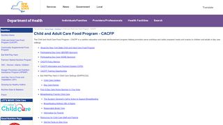 
                            4. Child and Adult Care Food Program - CACFP