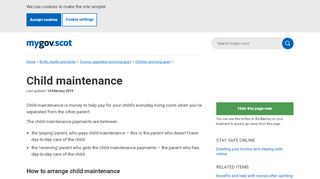 
                            5. Child maintenance – Scotland - mygov.scot