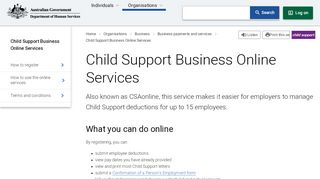 
                            4. Child Support Business Online Services - Australian ...