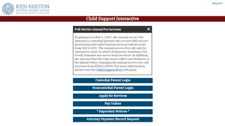 
                            4. Child Support Interactive - Texas Attorney General