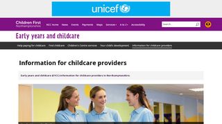 
                            5. Childcare providers - Northamptonshire County Council