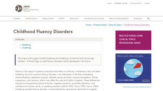 
                            8. Childhood Fluency Disorders: Overview - ASHA