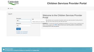 
                            2. Children Services Provider Portal - Log In