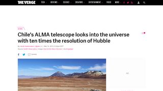 
                            8. Chile's ALMA telescope looks into the universe with ten times ...