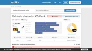 
                            7. chili-und-ciabatta.de | SEO Bewertung | Seobility.net