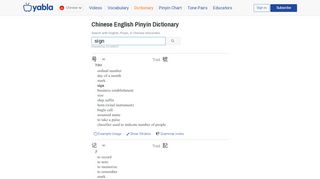 
                            9. Chinese English Pinyin Dictionary - Yabla Languages