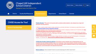 
                            4. CHISD Access for You! / Access 4 You Home Page