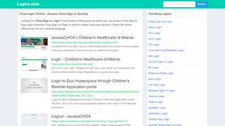 
                            8. Choa login Online - Access Choa Sign in Quickly - Logins.club