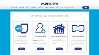 
                            5. Choose what you would like to do today - ALDI Mobile