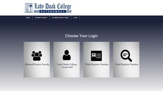 
                            1. Choose Your Login - Lady Doak College