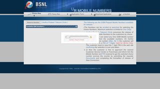 
                            9. Choose Your Mobile Numbers - Bharat Sanchar Nigam Limited