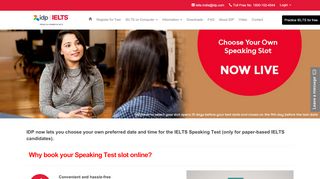 
                            8. Choose your own Speaking Slot - IELTS IDP INDIA