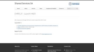 
                            9. CHRIS 21 - Launch HR21 | Shared Services SA