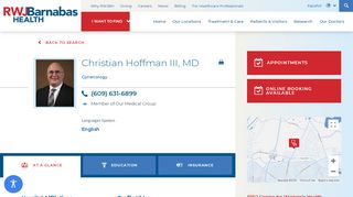 
                            8. Christian Hoffman III MD - New Jersey Health System