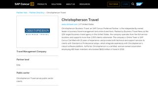 
                            4. Christopherson Travel - Travel Management Company - SAP ...