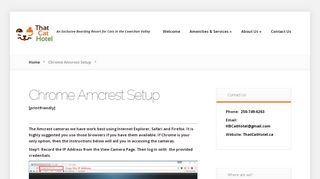 
                            7. Chrome Amcrest Setup | That Cat Hotel