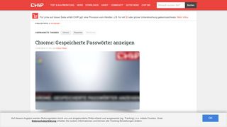 
                            6. Chrome: Gespeicherte Passwörter anzeigen - CHIP