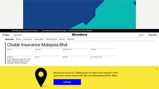 
                            8. Chubb Insurance Malaysia Bhd - Company Profile and News ...