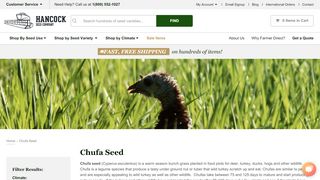 
                            4. Chufa Seed – hancockseed.com