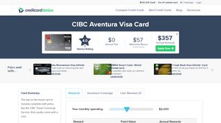 
                            10. CIBC Aventura Visa Card | creditcardGenius