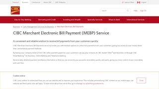 
                            8. CIBC Merchant Electronic Bill Payment Service | CIBC