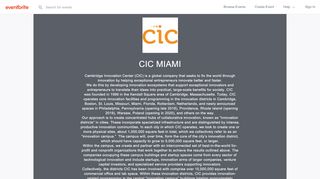 
                            6. CIC MIAMI Events | Eventbrite