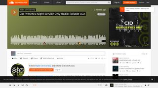 
                            8. CID Presents: Night Service Only Radio: Episode 022 by Night Service ...