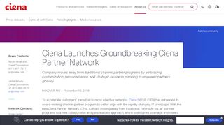 
                            3. Ciena Launches Groundbreaking Ciena Partner Network