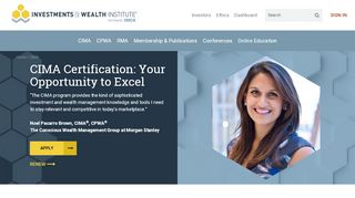 
                            10. CIMA Certification - Investments and Wealth Institute
