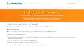 
                            3. Cincinnati Bell Business Resources Introduction to My Account