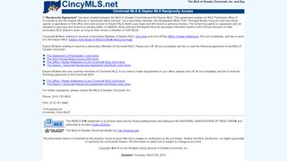 
                            4. Cincinnati MLS & Dayton MLS Reciporcity Access