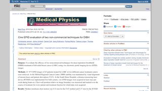 
                            7. Cine EPID evaluation of two non-commercial techniques for DIBH - NCBI