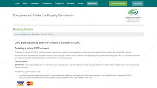 
                            1. CIPC :: Banking Details